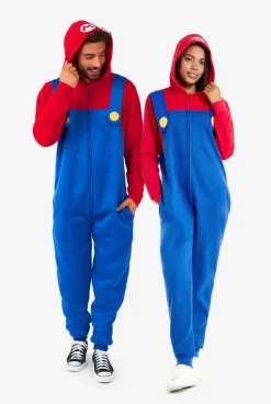 DAMES OppoSuits Karakter Onesies|Effen Gekleurde Onesies|Mario