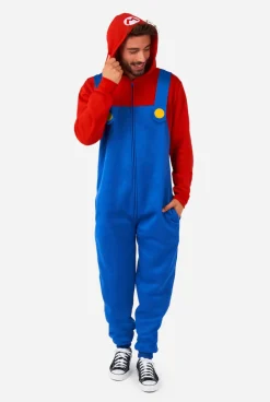 DAMES OppoSuits Karakter Onesies|Effen Gekleurde Onesies|Mario