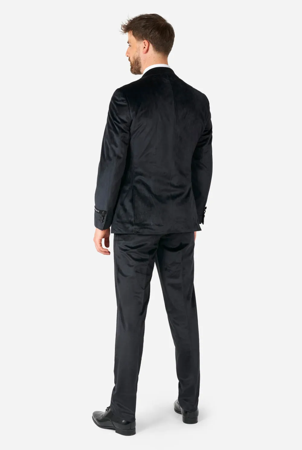 Heren OppoSuits Kerst Smokings|Midnight Black Velvet