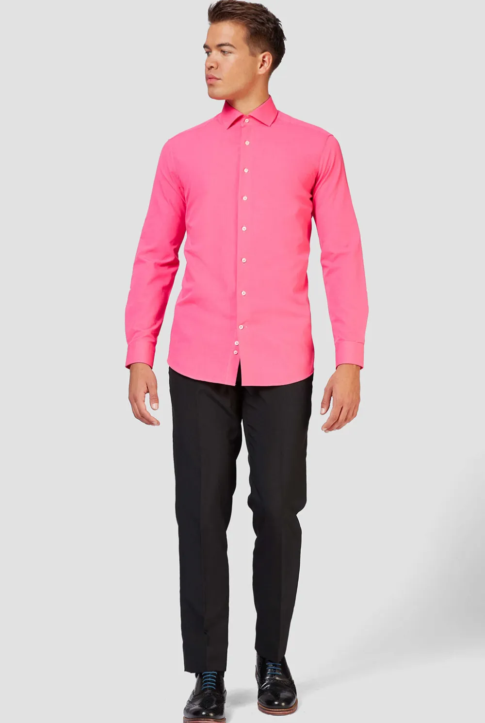 Heren OppoSuits Effen Gekleurde Overhemden|Mr. Pink