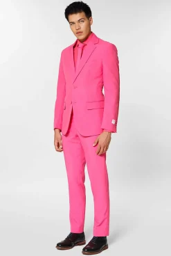 Heren OppoSuits Vrijgezellenfeest Pakken|Effen Gekleurde Pakken|Mr. Pink