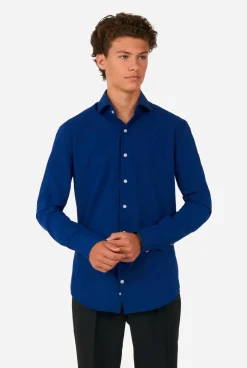 OppoSuits Effen Gekleurde Overhemden|Navy Royale