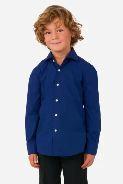 OppoSuits Effen Gekleurde Overhemden|Navy Royale