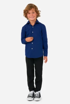OppoSuits Effen Gekleurde Overhemden|Navy Royale