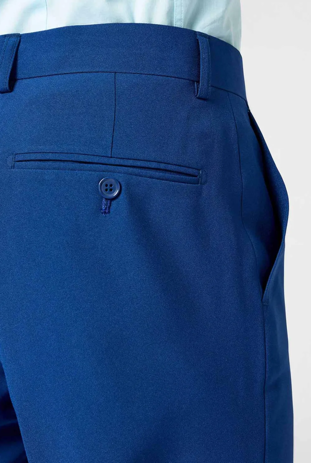 Heren OppoSuits Vrijgezellenfeest Pakken|Effen Gekleurde Pakken|Navy Royale - Flaminguy lining