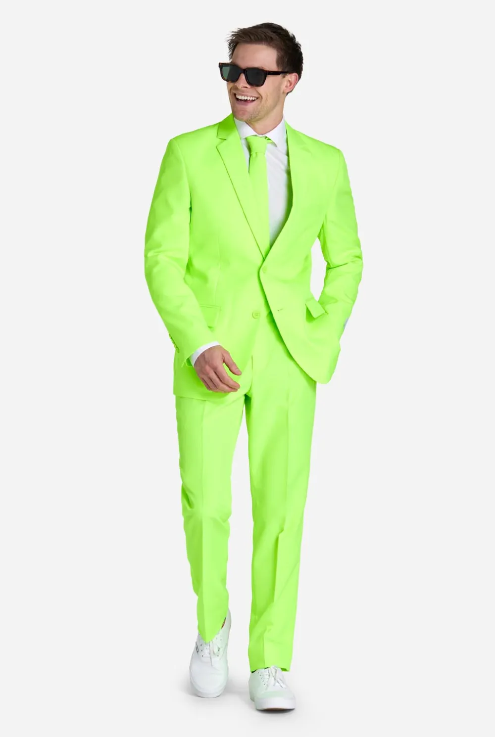 Heren OppoSuits Vrijgezellenfeest Pakken|Trouwpakken|Neon Lucky Lime