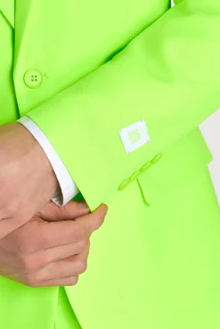 Heren OppoSuits Vrijgezellenfeest Pakken|Trouwpakken|Neon Lucky Lime