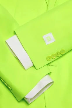 Heren OppoSuits Vrijgezellenfeest Pakken|Trouwpakken|Neon Lucky Lime
