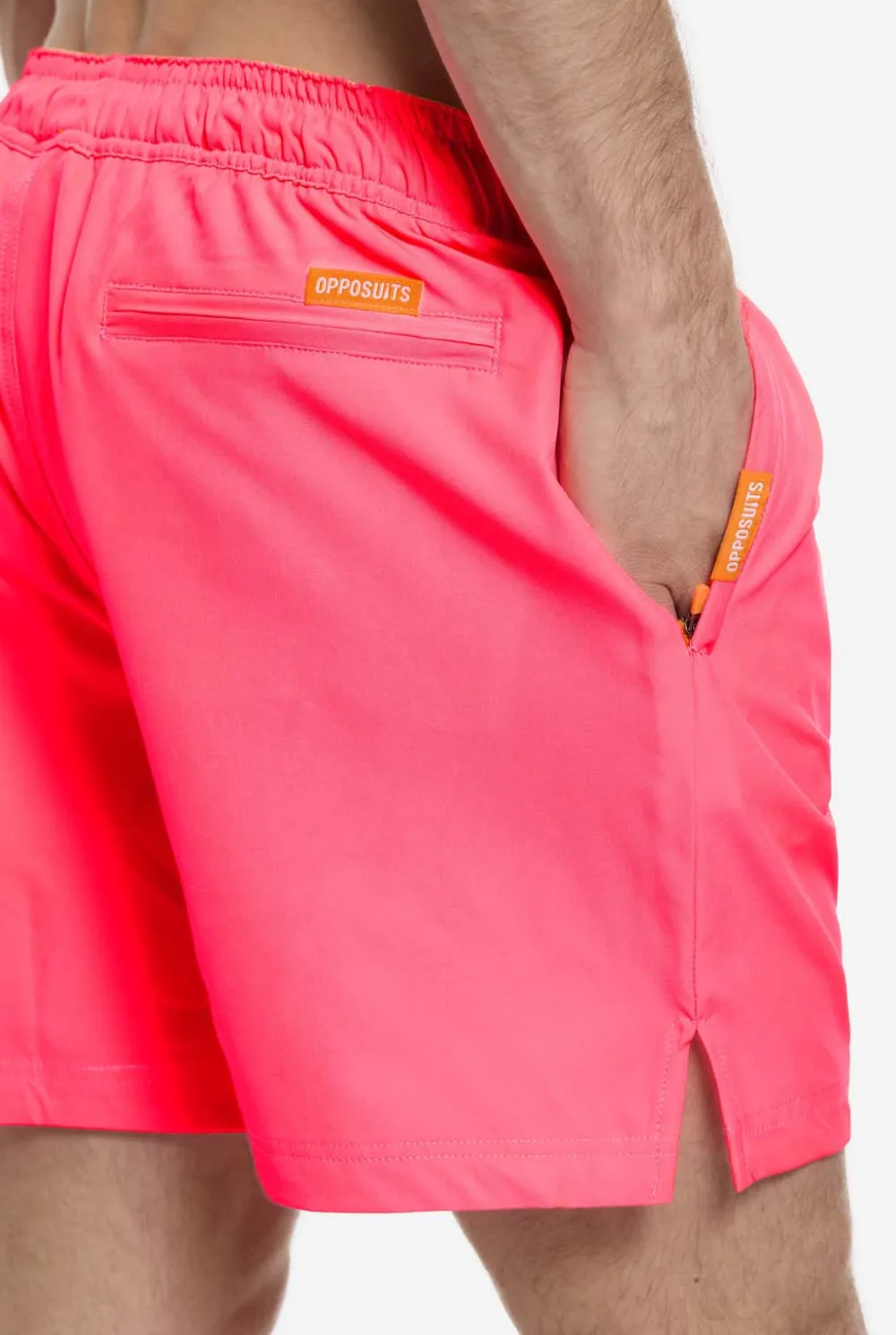 Heren OppoSuits Zwembroeken|Neon Pink Power
