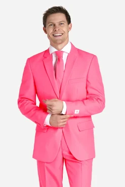 Heren OppoSuits Vrijgezellenfeest Pakken|Pride Pakken|Neon Pink Power