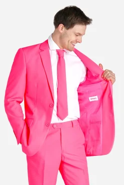 Heren OppoSuits Vrijgezellenfeest Pakken|Pride Pakken|Neon Pink Power