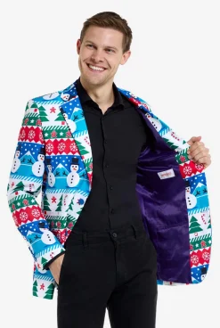 Heren OppoSuits Kerst Blazers|Nordic Snowman