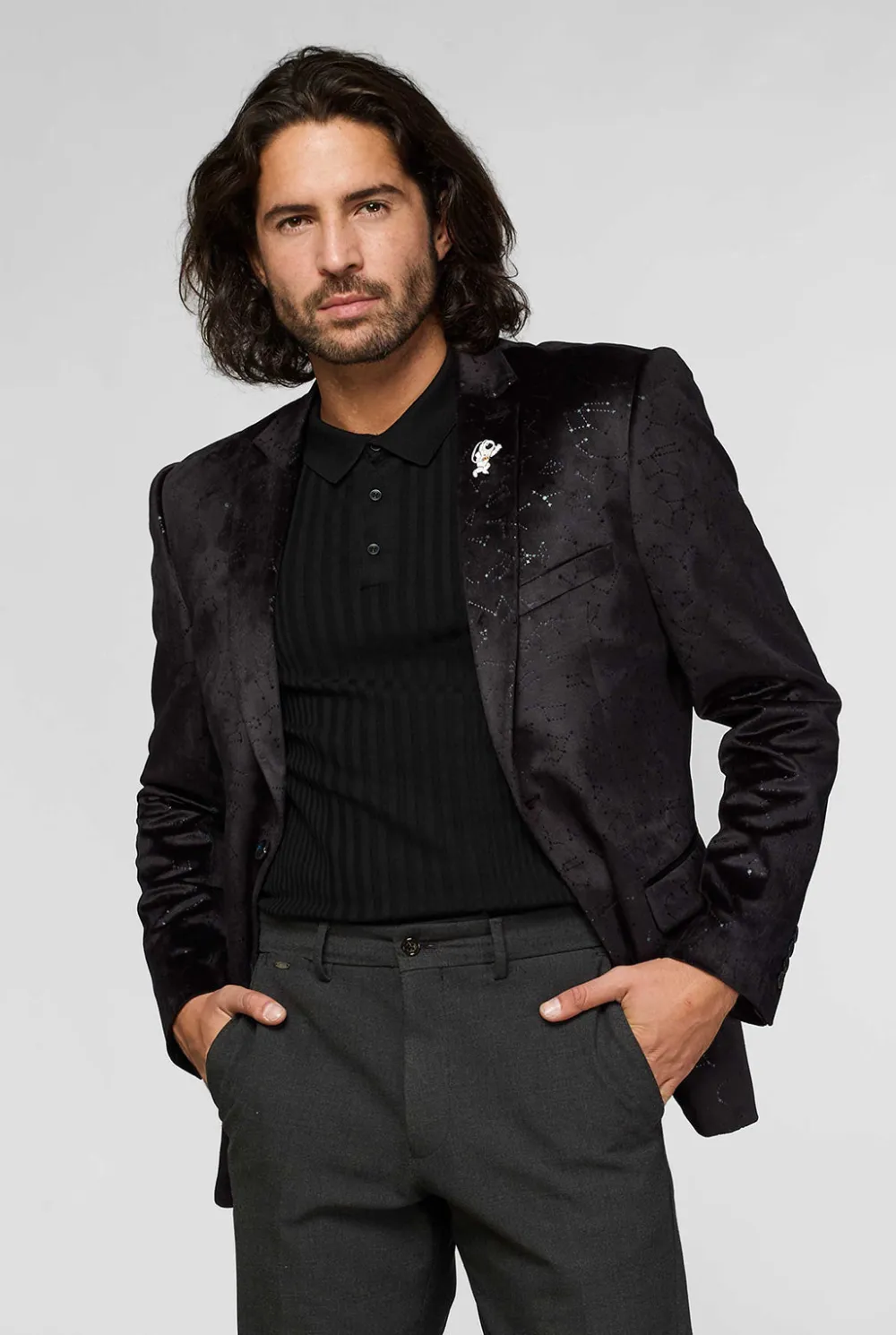Heren OppoSuits Deluxe Blazers|Outer Space - Constellations - Black