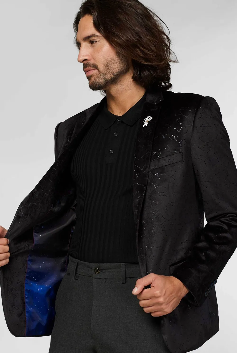 Heren OppoSuits Deluxe Blazers|Outer Space - Constellations - Black