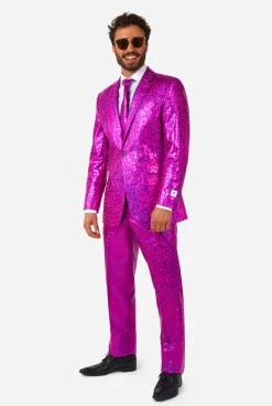 Heren OppoSuits Pride Pakken|Effen Gekleurde Pakken|Peppy Pink
