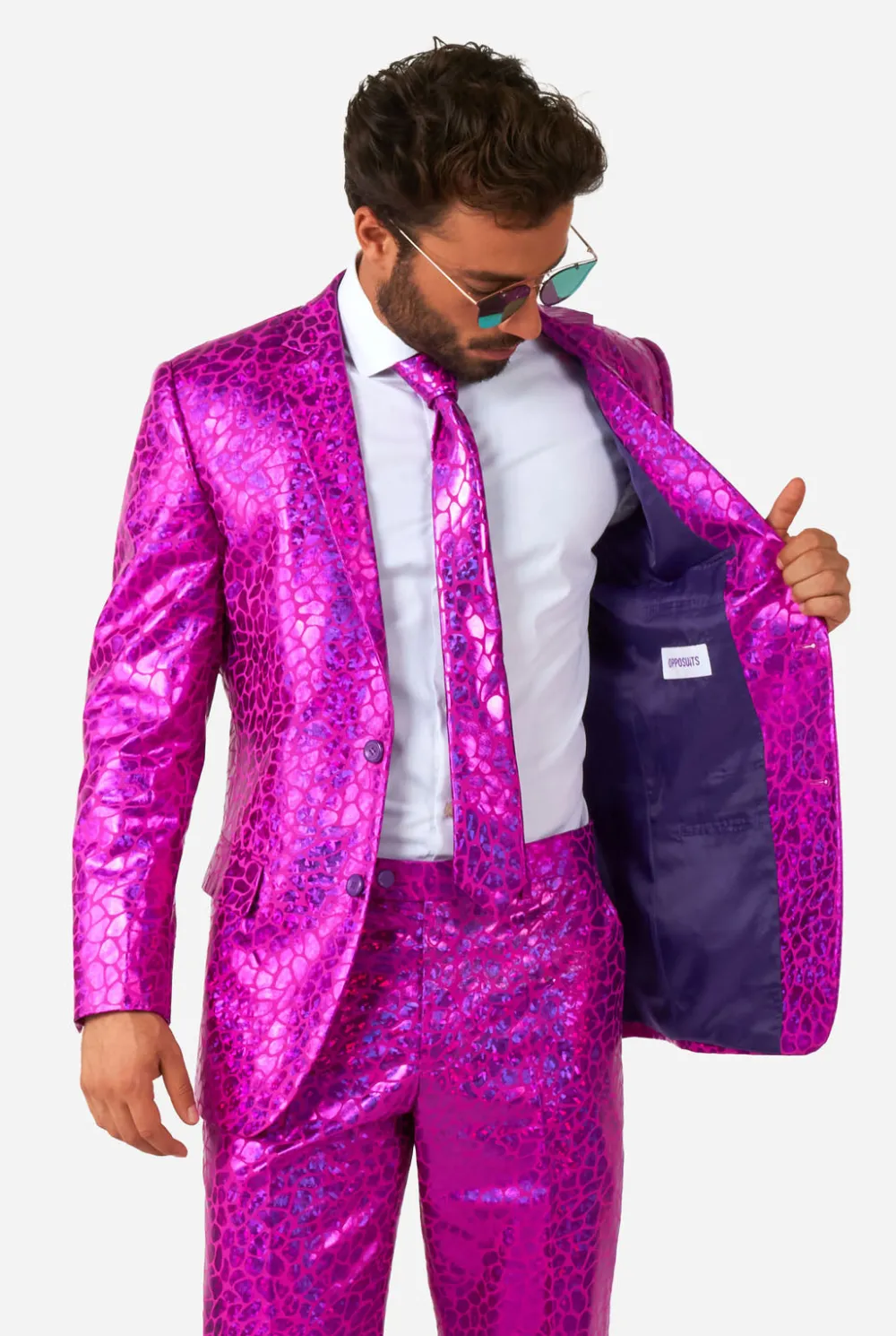 Heren OppoSuits Pride Pakken|Effen Gekleurde Pakken|Peppy Pink