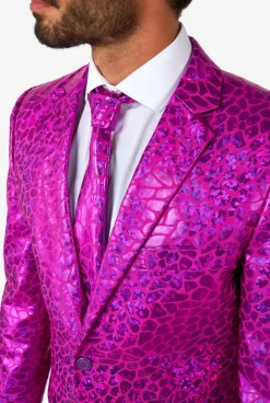 Heren OppoSuits Pride Pakken|Effen Gekleurde Pakken|Peppy Pink