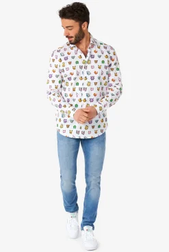 Heren OppoSuits Halloween Overhemden|Pixel Pokémon