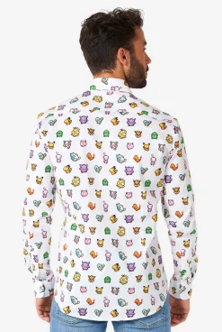 Heren OppoSuits Halloween Overhemden|Pixel Pokémon