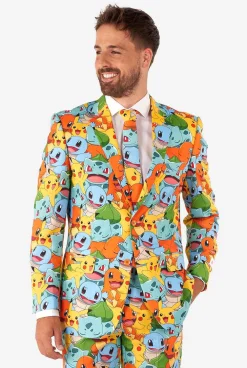Heren OppoSuits Halloweenpakken|Vrijgezellenfeest Pakken|Pokémon