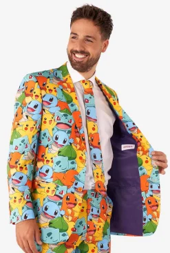 Heren OppoSuits Halloweenpakken|Vrijgezellenfeest Pakken|Pokémon