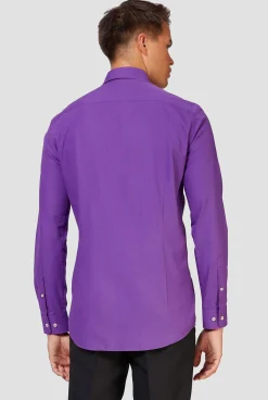Heren OppoSuits Effen Gekleurde Overhemden|Purple Prince