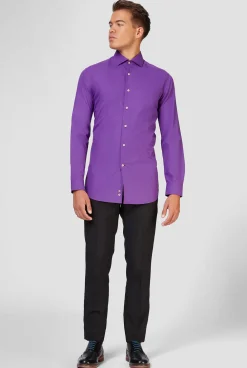 Heren OppoSuits Effen Gekleurde Overhemden|Purple Prince