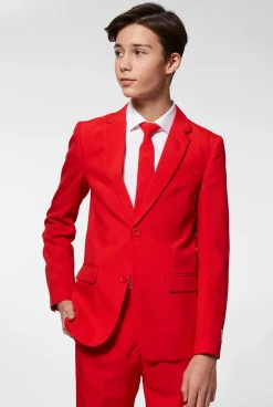 OppoSuits Effen Gekleurde Pakken|Kerst Pakken|Red Devil