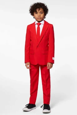 OppoSuits Effen Gekleurde Pakken|Kerst Pakken|Red Devil