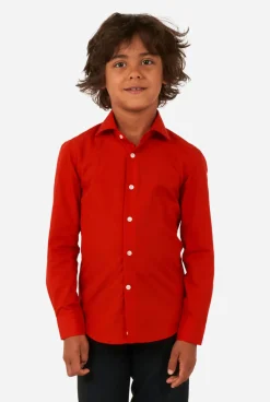 OppoSuits Effen Gekleurde Overhemden|Red Devil