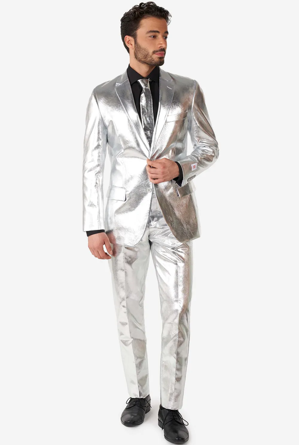 Heren OppoSuits Vrijgezellenfeest Pakken|Trouwpakken|Shiny Silver