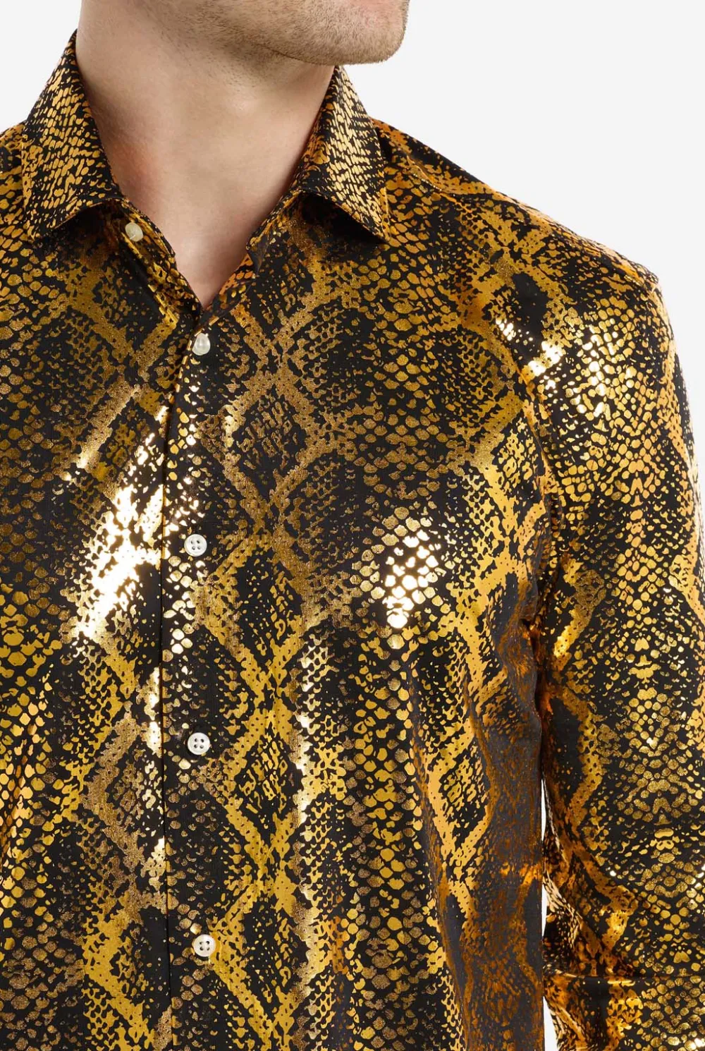 Heren OppoSuits Halloween Overhemden|Shiny Snake