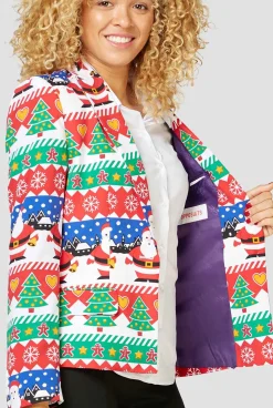 DAMES OppoSuits Party Blazers|Kerstblazers|Snazzy Santa