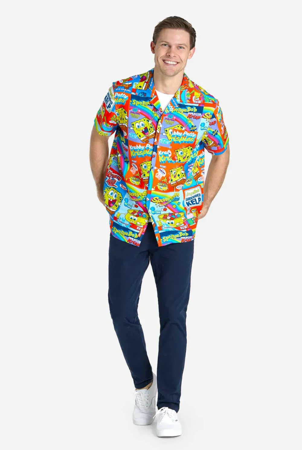 Heren OppoSuits Zomer Overhemden|Hawaii Shirts|SpongeBob™ Breakfast