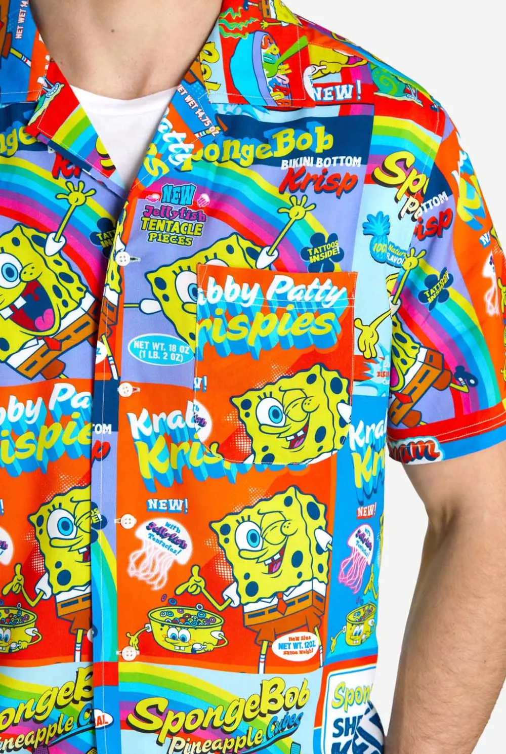 Heren OppoSuits Zomer Overhemden|Hawaii Shirts|SpongeBob™ Breakfast