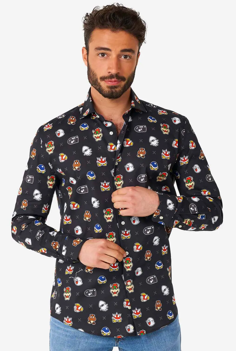 Heren OppoSuits Halloween Overhemden|Casual Overhemden|Super Mario™ Bad Guys