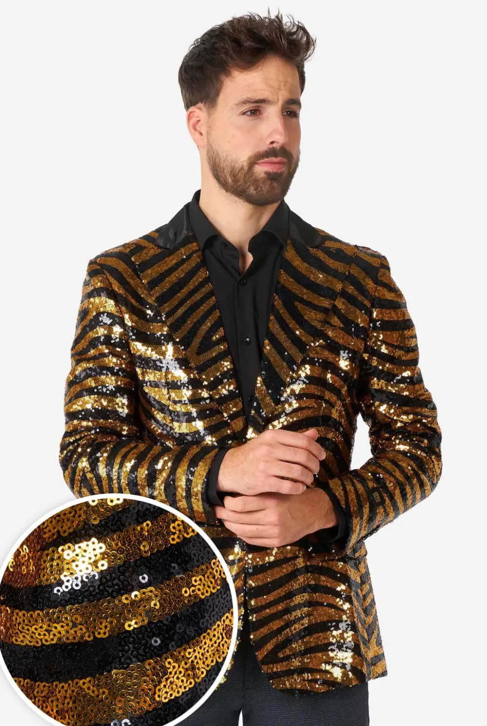 Heren OppoSuits Pailletten Blazers|Tiger Royale