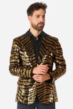 Heren OppoSuits Pailletten Blazers|Tiger Royale
