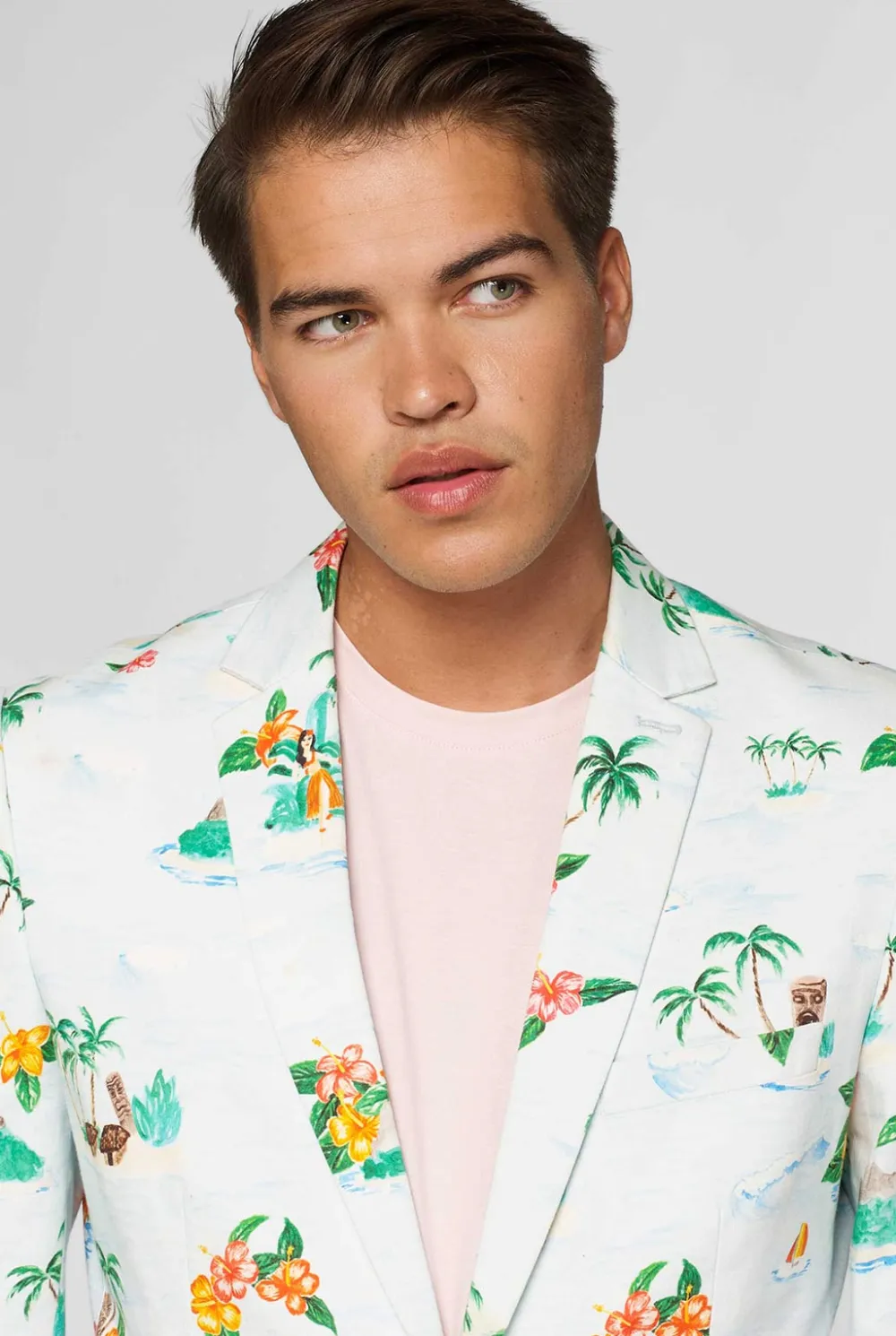 Heren OppoSuits Zomer Blazers|Deluxe Blazers|Tropical - Hawaiian - Aloha Blue