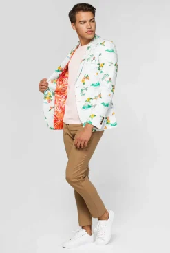 Heren OppoSuits Zomer Blazers|Deluxe Blazers|Tropical - Hawaiian - Aloha Blue