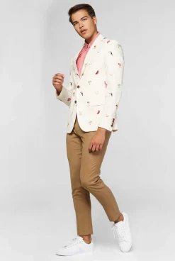 Heren OppoSuits Zomer Blazers|Deluxe Blazers|Tropical - Summer Icons - Off White