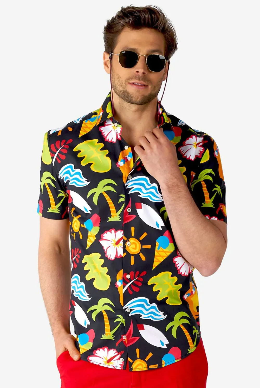 Heren OppoSuits Casual Overhemden|Zomer Overhemden|Tropical Thunder
