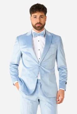 Heren OppoSuits Kerst Smokings|Vintage Blue Velvet