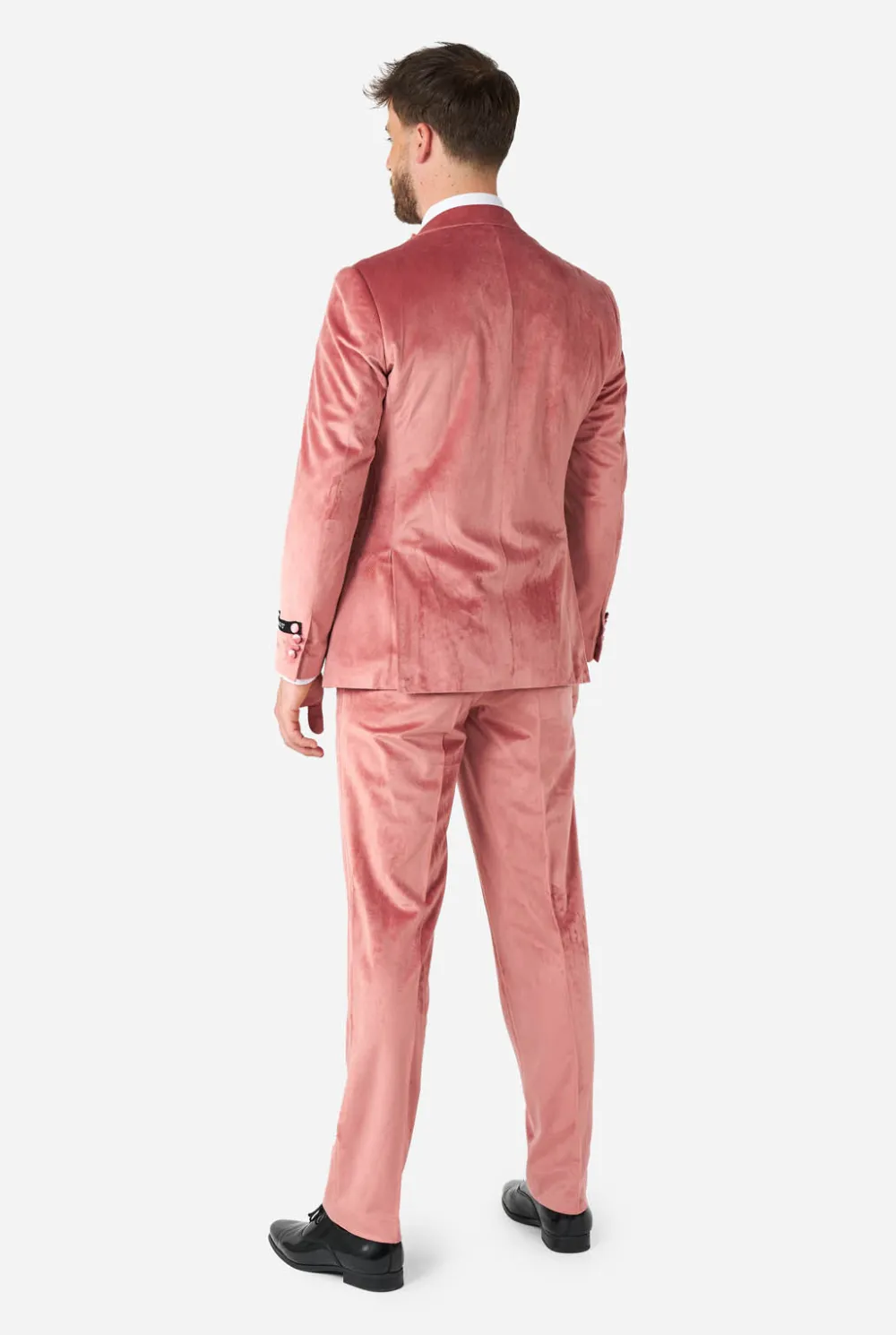 Heren OppoSuits Kerst Smokings|Vintage Pink Velvet