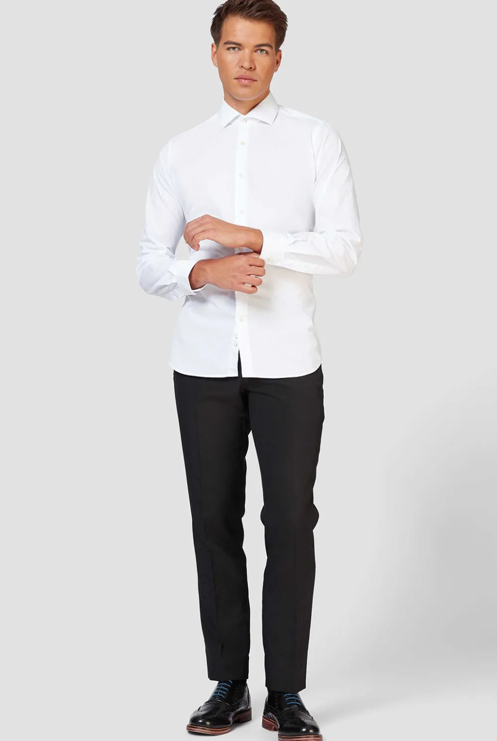 Heren OppoSuits Effen Gekleurde Overhemden|White Knight