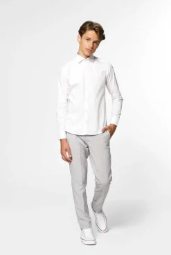 OppoSuits Effen Gekleurde Overhemden|White Knight