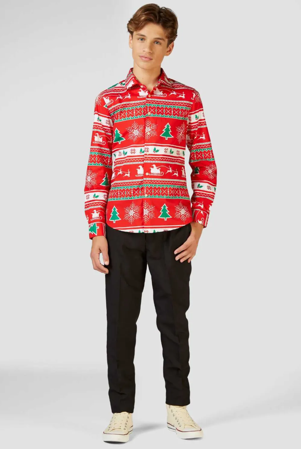 OppoSuits Casual Overhemden|Kerst Overhemden|Winter Wonderland
