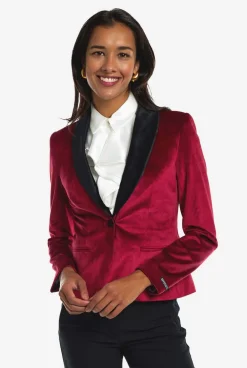 DAMES OppoSuits Dinner Jackets|Kerstblazers|Womens Dinner Jacket - Burgundy
