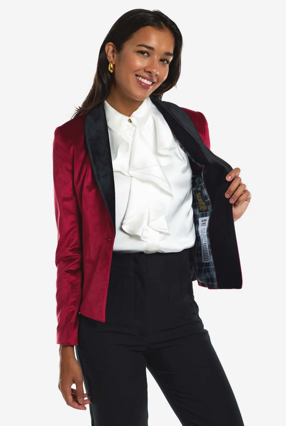 DAMES OppoSuits Dinner Jackets|Kerstblazers|Womens Dinner Jacket - Burgundy