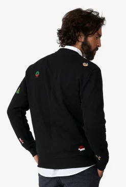 Heren OppoSuits Deluxe Sweaters|Kerst Sweaters|X-Mas Icons - Black